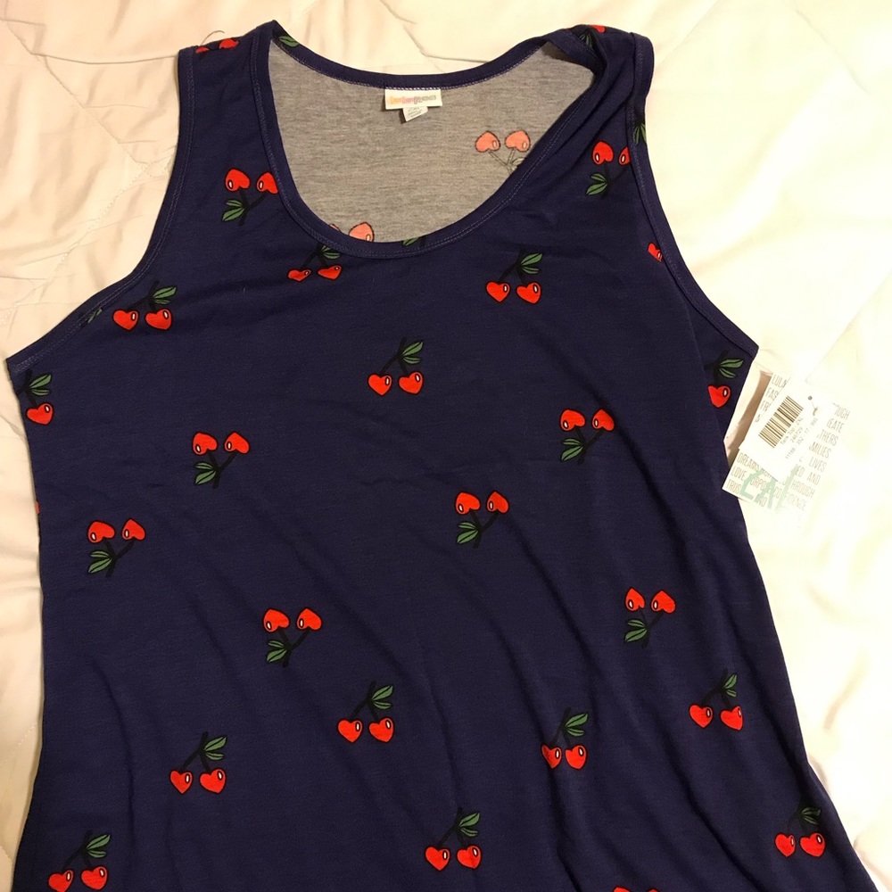 Lularoe cherries tank top. NWT